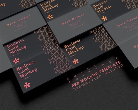 business card digital smart object mockup|Smart Object Business Card Mockup .